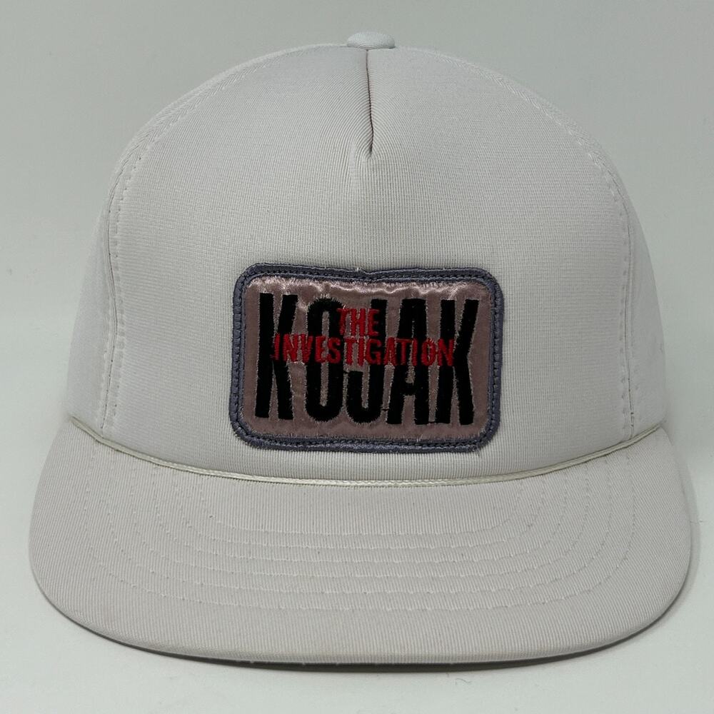 Vintage 70s 80s Kojak The Investigation Hat Baseball Cap TV Show Snapback White